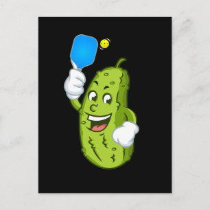 Funny Pickleball Pickel Humour Cucumber Postcard