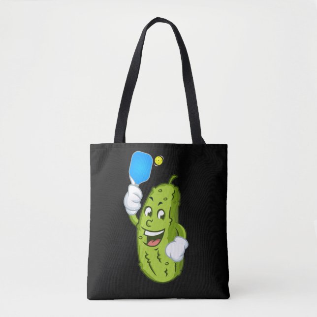 Funny Pickleball Pickel Humour Cucumber Tote Bag (Front)