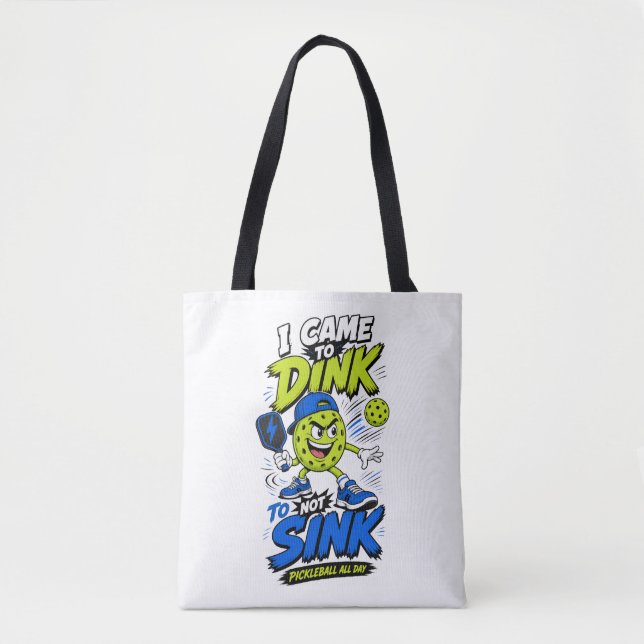 Funny Pickleball Player Design Tote Bag (Front)