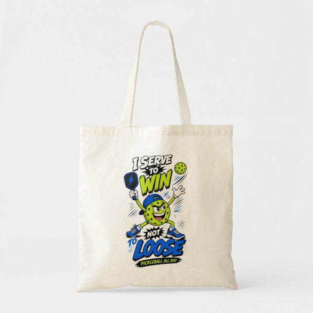 Funny Pickleball Player Design Tote Bag (Front)