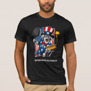 Funny Pickleball Player Gift Pickleball USA Flag T-Shirt
