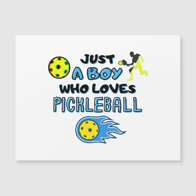 Funny Pickleball Player Just A Boy Who Loves Pickl (Front)