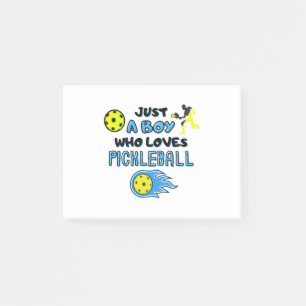 Funny Pickleball Player Just A Boy Who Loves Pickl Post-it Notes