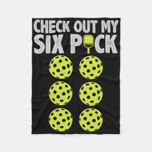 Funny Pickleball Player Men Paddleball Check My Si Fleece Blanket