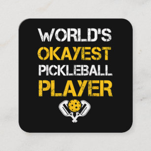 Funny Pickleball Player Paddle - Pickleballing & P Square Business Card