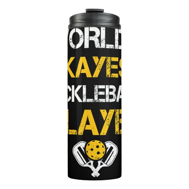 Funny Pickleball Player Paddle - Pickleballing & P Thermal Tumbler (Front)
