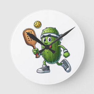 Funny Pickleball Player Paddleball Lover  Round Clock