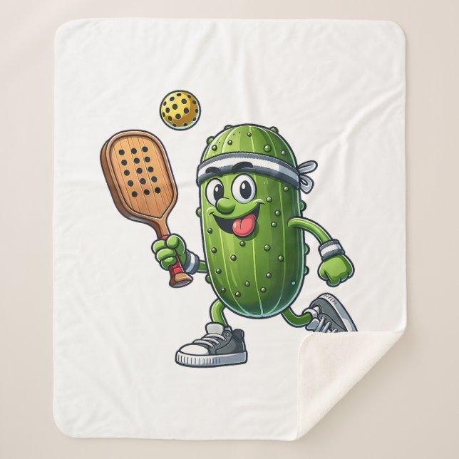 Funny Pickleball Player Paddleball Lover  Sherpa Blanket (Front)