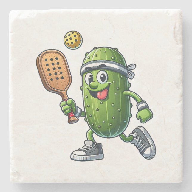 Funny Pickleball Player Paddleball Lover  Stone Coaster (Front)