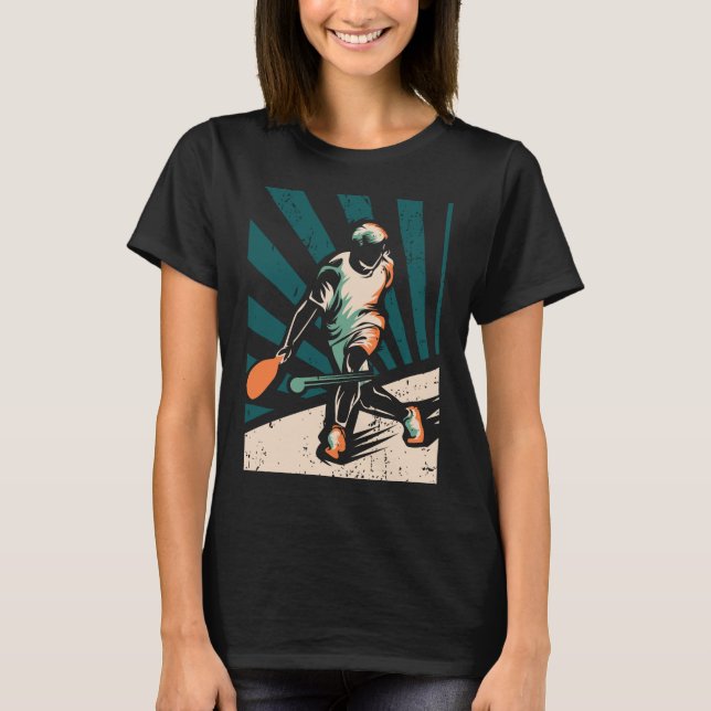 Funny Pickleball Player Retro Vintage T-Shirt (Front)