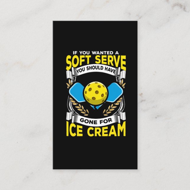 Funny Pickleball Player Serve Sarcastic Sport Business Card (Front)