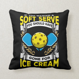 Funny Pickleball Player Serve Sarcastic Sport Cushion