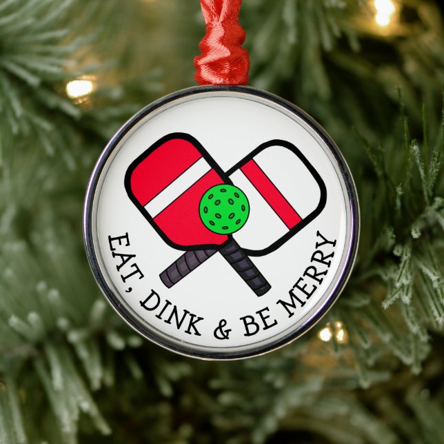 Funny Pickleball Pun Christmas    Metal Tree Decoration (Tree)