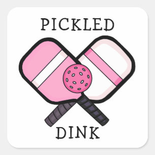 Funny Pickleball Pun Square Sticker