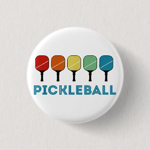 Funny Pickleball Retro Vintage  3 Cm Round Badge