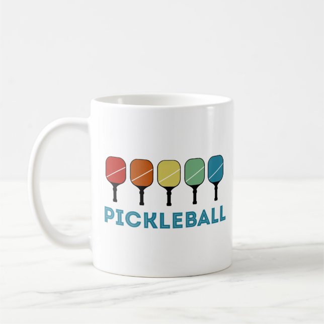Funny Pickleball Retro Vintage Coffee Mug (Left)