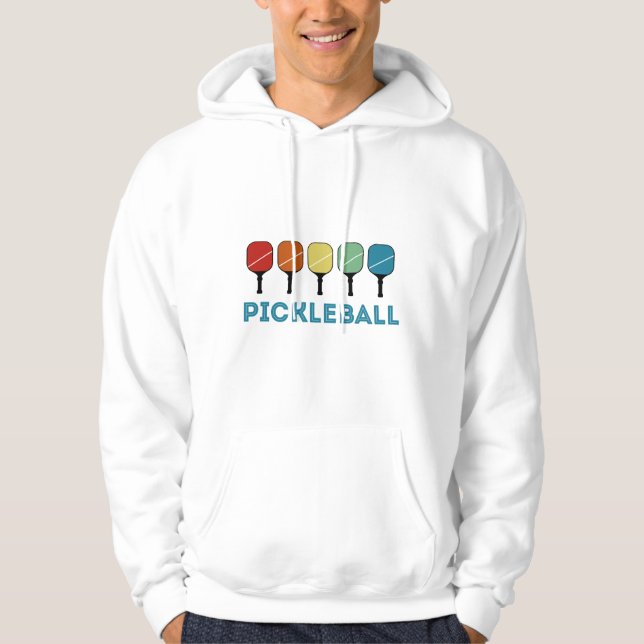 Funny Pickleball Retro Vintage Hoodie (Front)