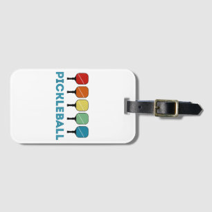 Funny Pickleball Retro Vintage Luggage Tag