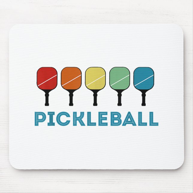 Funny Pickleball Retro Vintage  Mouse Mat (Front)
