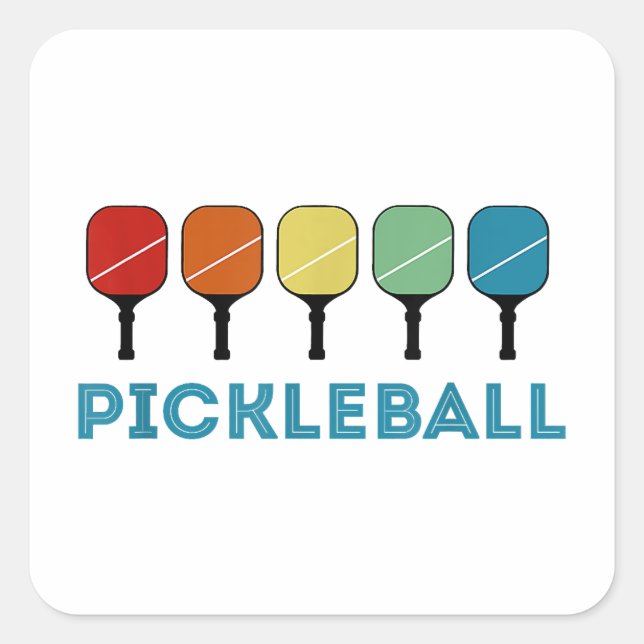 Funny Pickleball Retro Vintage  Square Sticker (Front)