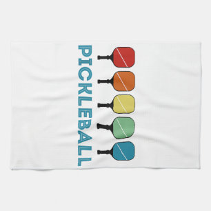 Funny Pickleball Retro Vintage  Tea Towel