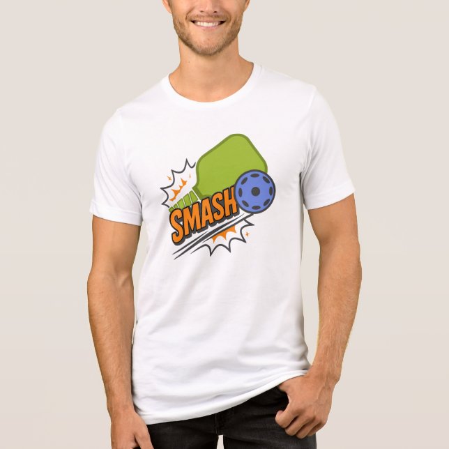 Funny Pickleball Smash Tri-Blend Shirt (Front)