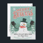 Funny Pickleball Snowman Merry Christmas Postcard<br><div class="desc">Your pickleball friends will get a laugh from this funny holiday postcard. Design features a snowman holding Pickleball paddles and a greeting that reads "Merry Dinkmas". Add your custom text for a one of a kind Pickleball Christmas card. Backside features space for your personalised note - or delete it and...</div>