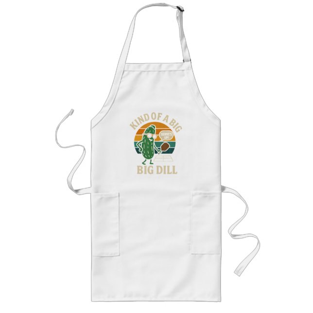 Funny Pickleball Social Club Big Dill Long Apron (Front)