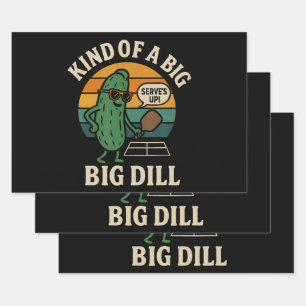 Funny Pickleball Social Club Big Dill Wrapping Paper Sheet