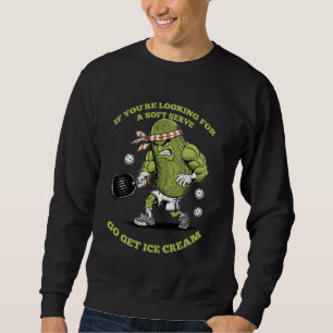 Funny Pickleball Soft Serve Lover Pun Pickle Ball Sweatshirt