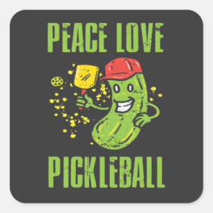 Funny Pickleball Square Sticker
