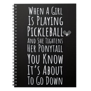 Funny Pickleball Teenage Teen Girls Teenager Women Notebook
