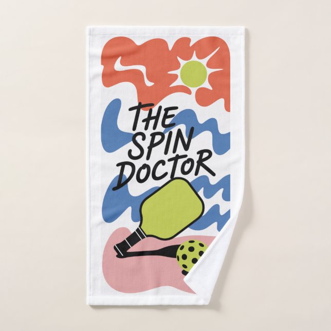 Funny Pickleball The Spin Doctor Sports Towel (Hand Towel)