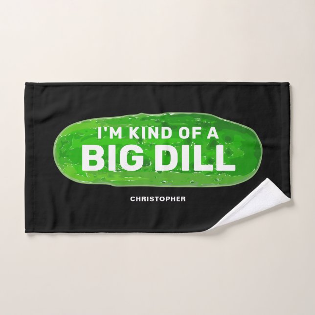 Funny Pickleball Towel Big Dill (Hand Towel)