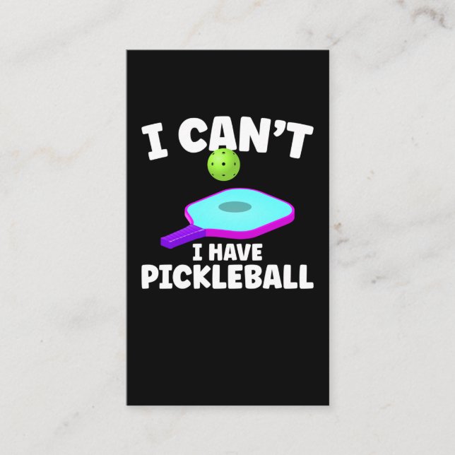 Funny Pickleball Training Joke Pickleball Player Business Card (Front)