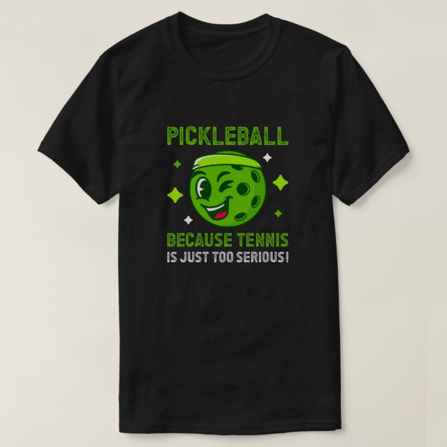 Funny Pickleball VS Tennis T-Shirt (Design Front)