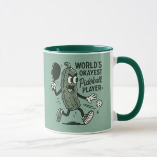 Funny Pickleball World's Okayest Pickleball Player Mug