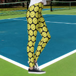 Funny Pickleball Yellow Ball and Black Sports Leggings<br><div class="desc">The perfect leggings for Pickleball enthusiasts!  A yellow pickleball is set against a black background.  Easily change the background colour by clicking on customise and then scrolling to the colour picker. Great for fun pickleball games and tournament match play or just hanging around with your Pickleball friends.</div>