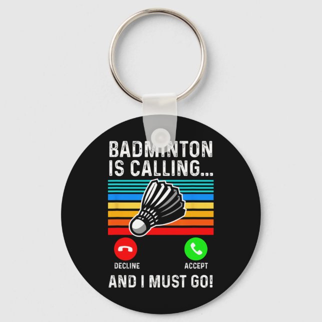Funny Picklell Dminton Shuttle  Key Ring (Front)