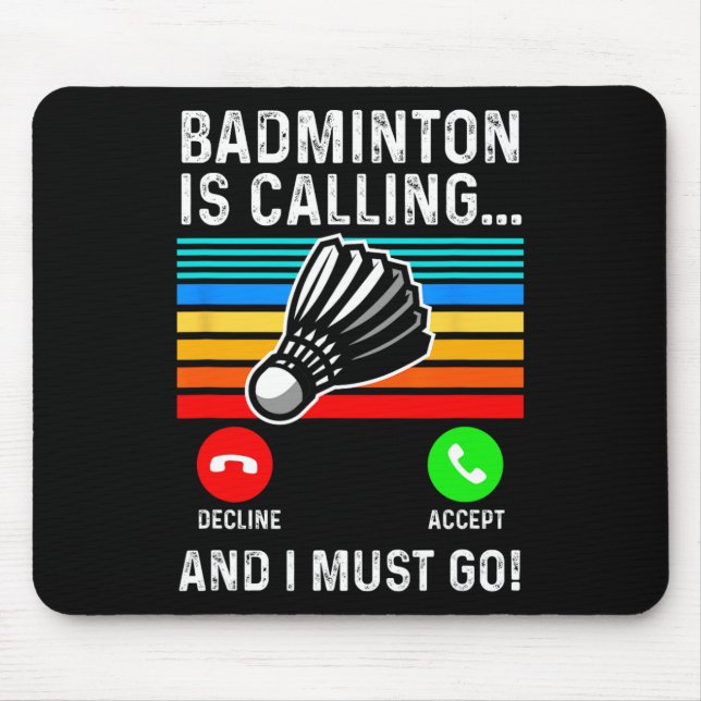 Funny Picklell Dminton Shuttle  Mouse Mat (Front)