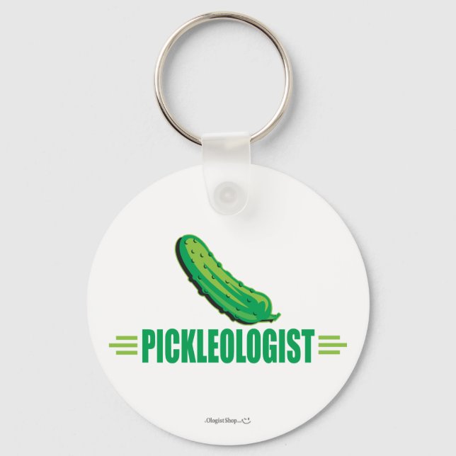 Funny Pickleologist Key Ring (Front)