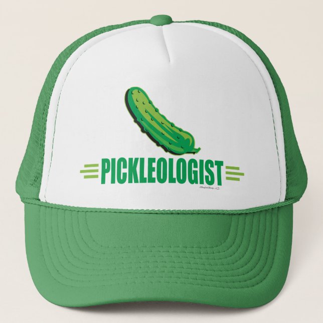 Funny Pickleologist Trucker Hat (Front)