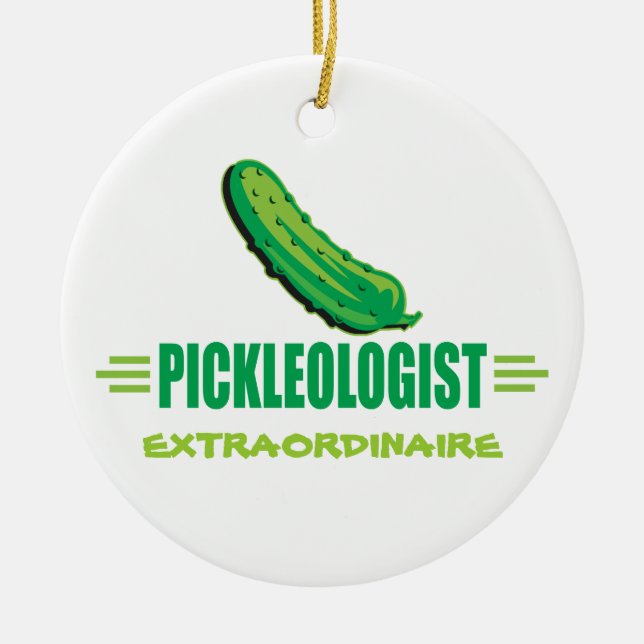 Funny Pickles Ceramic Tree Decoration (Front)