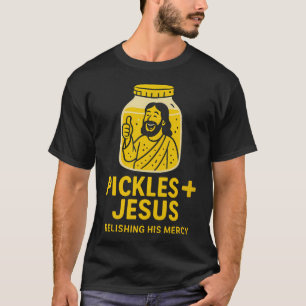 Funny Pickles Jesus Salty And Saved T-Shirt