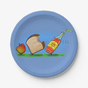 Funny picnic ants cartoon picture paper plates