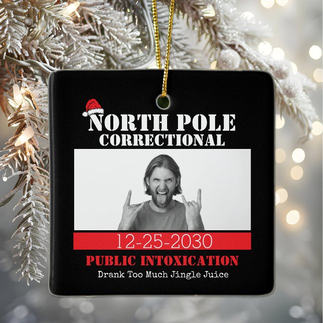 Funny Picture Matching Family Christmas Pajama Ceramic Ornament (Creator Uploaded)