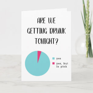 Funny Pie Chart Drunk 21st Birthday Card