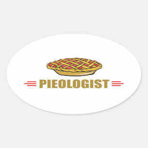 Funny Pie Oval Sticker