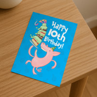 Funny Pig Add The Age Giant Birthday Cake Cartoon