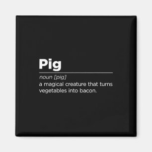 Funny Pig Bacon Art For Men Women Bbq Food Pork Ba Magnet